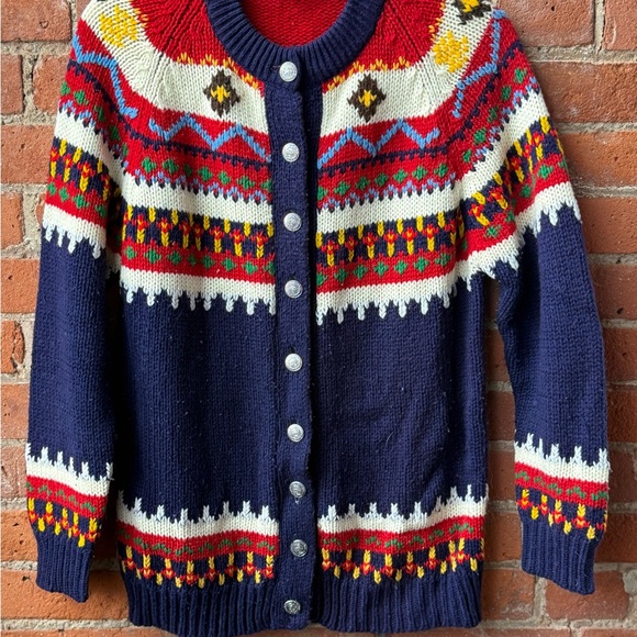 Wool VTG Colorful Patterned Women´s Sweater